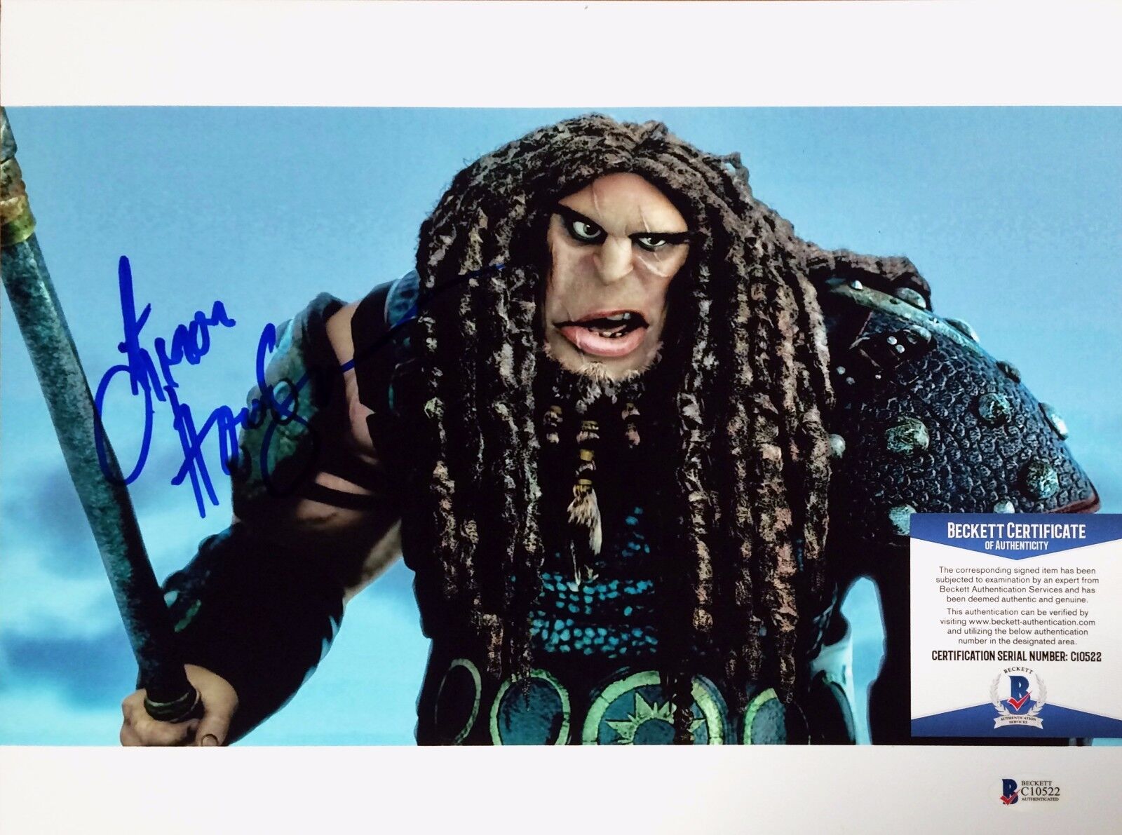 Djimon Hounsou How to Train Your Dragon Signed Autographed 11x14 BAS C10522