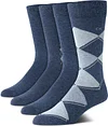 Calvin Klein Men's Dress Socks - Cotton Blend Crew Socks: Patterns and Solids (4 Pack)