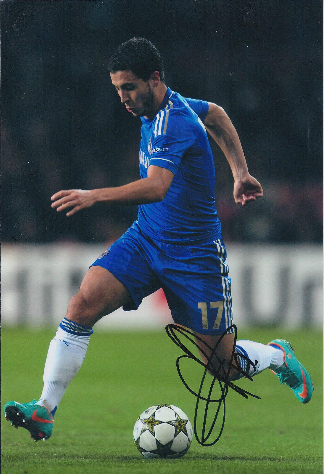 Eden HAZARD Signed Autograph 12x8 Photo Poster painting AFTAL COA Premier League Genuine Chelsea