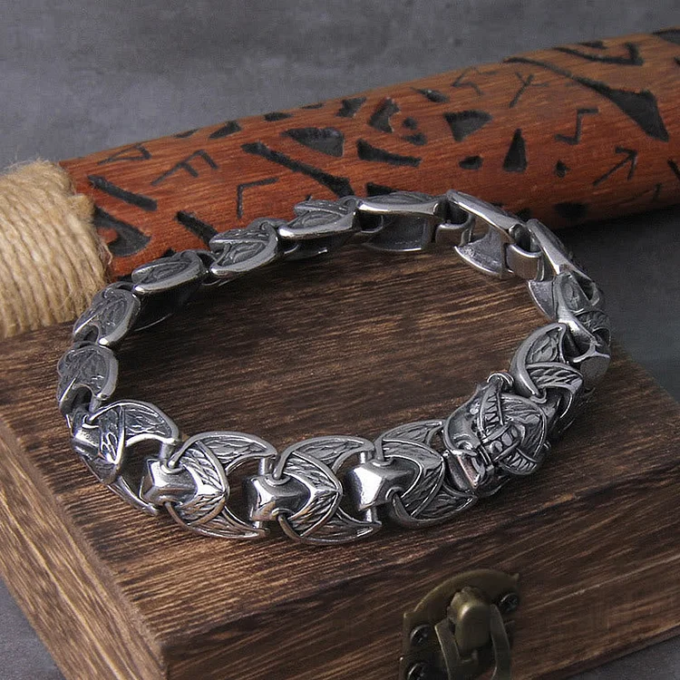 Coutureaura The Gilded Serpent Scale Viking Bracelet