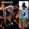 Carabiner Multitool with Pocket Knives, 8-in-1 EDC Carabiners, Serrated Knife, Rope Cutter, Screwdriver, Can Bottle Opener, Ruler, Folding Knife for Camping Hiking