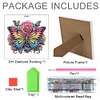 Butterfly Flower 5D DIY Partial Special Shaped Drill Diamond Painting With Frame Kit 17.2x17.2cm