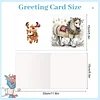 6PCS DIY Diamond Art Greeting Cards Christmas Animal Congratulations Cards Gift