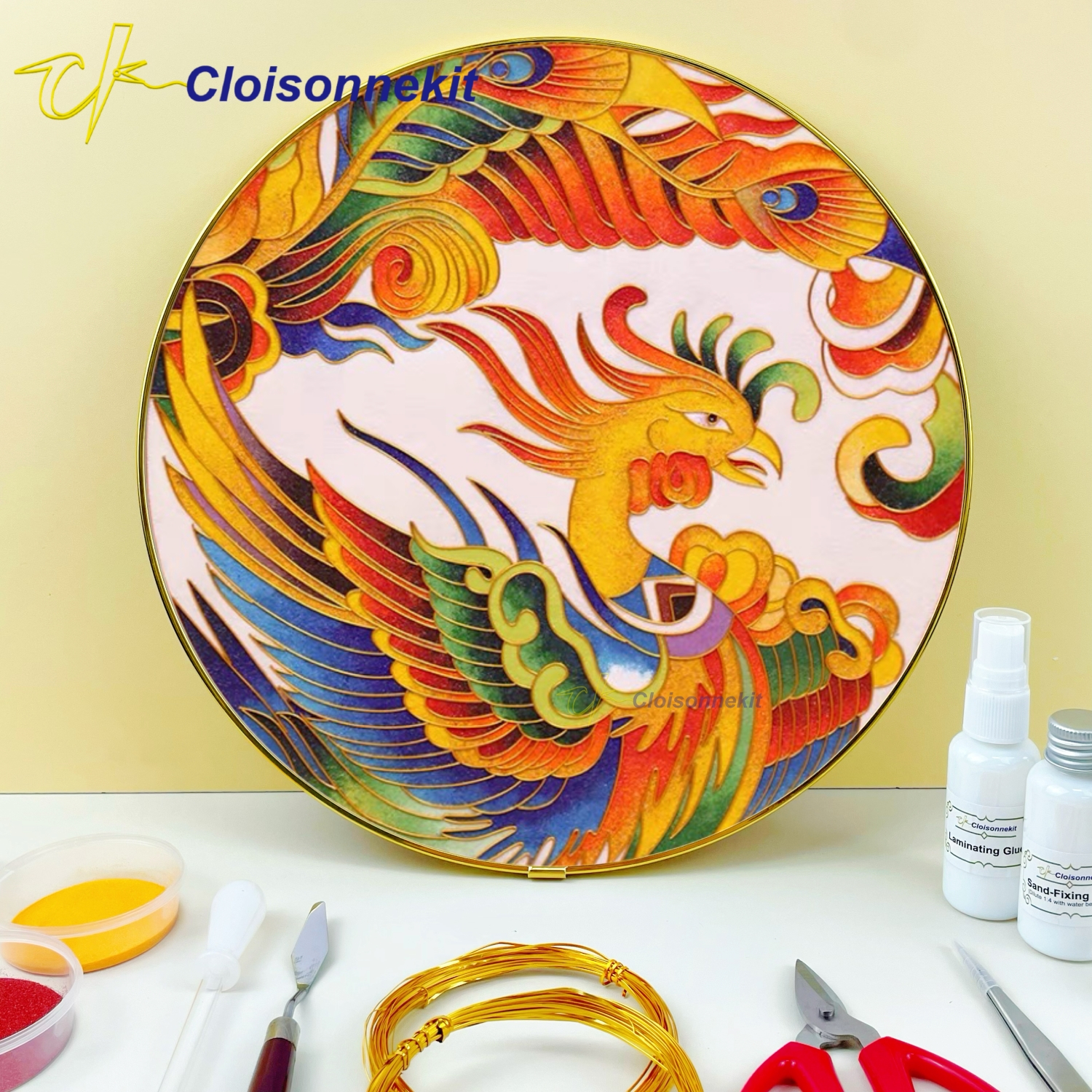 Radiant Phoenix - DIY Cloisonne Painting Art Kits - Cloisonnekit