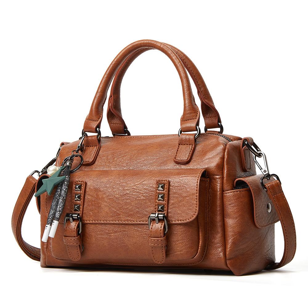 Large Capacity Fashion Handbag Soft Leather Trend Shoulder Diagonal Bag