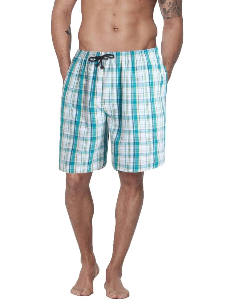 Mens Sleep Shorts Pajama Shorts Cotton Sleeping Short Pajamas Bottoms for Men Comfy Mens Board Shorts Sleepwear Lounge Bottom
