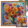 Poppy Vase-11CT Stamped Cross Stitch 45*45cm/17.72*17.72in