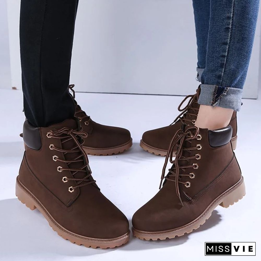 Vintage Martin Boots Lace-up Round Toe