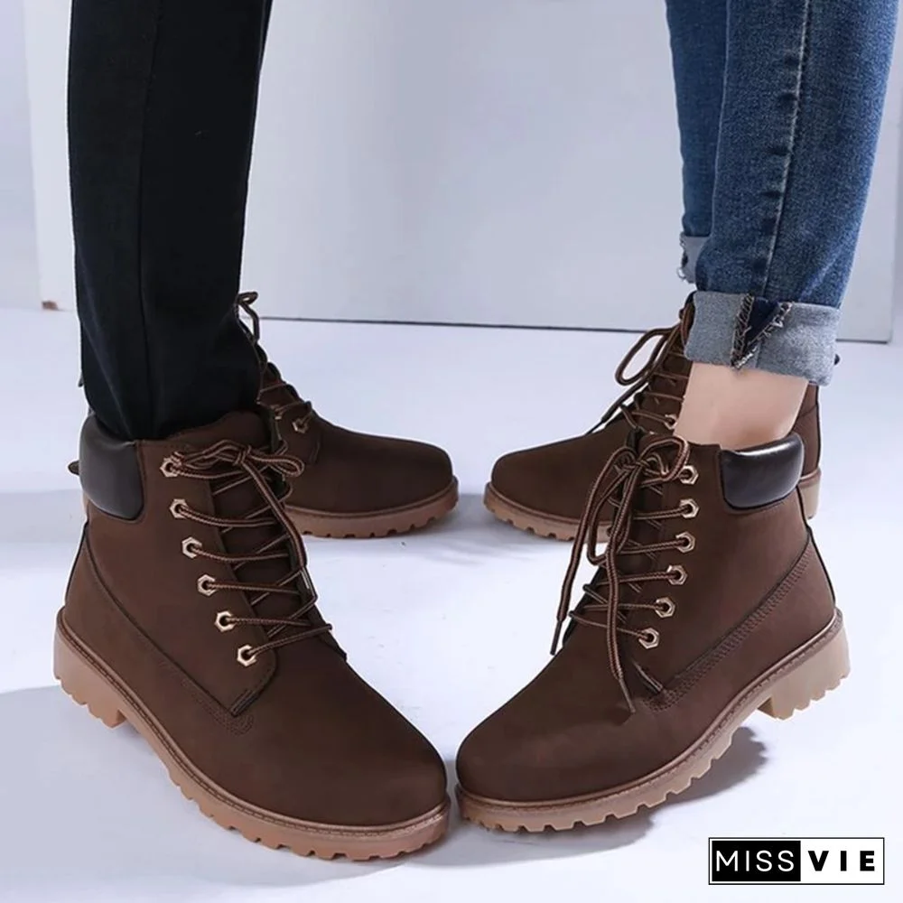 Vintage Martin Boots Lace-up Round Toe