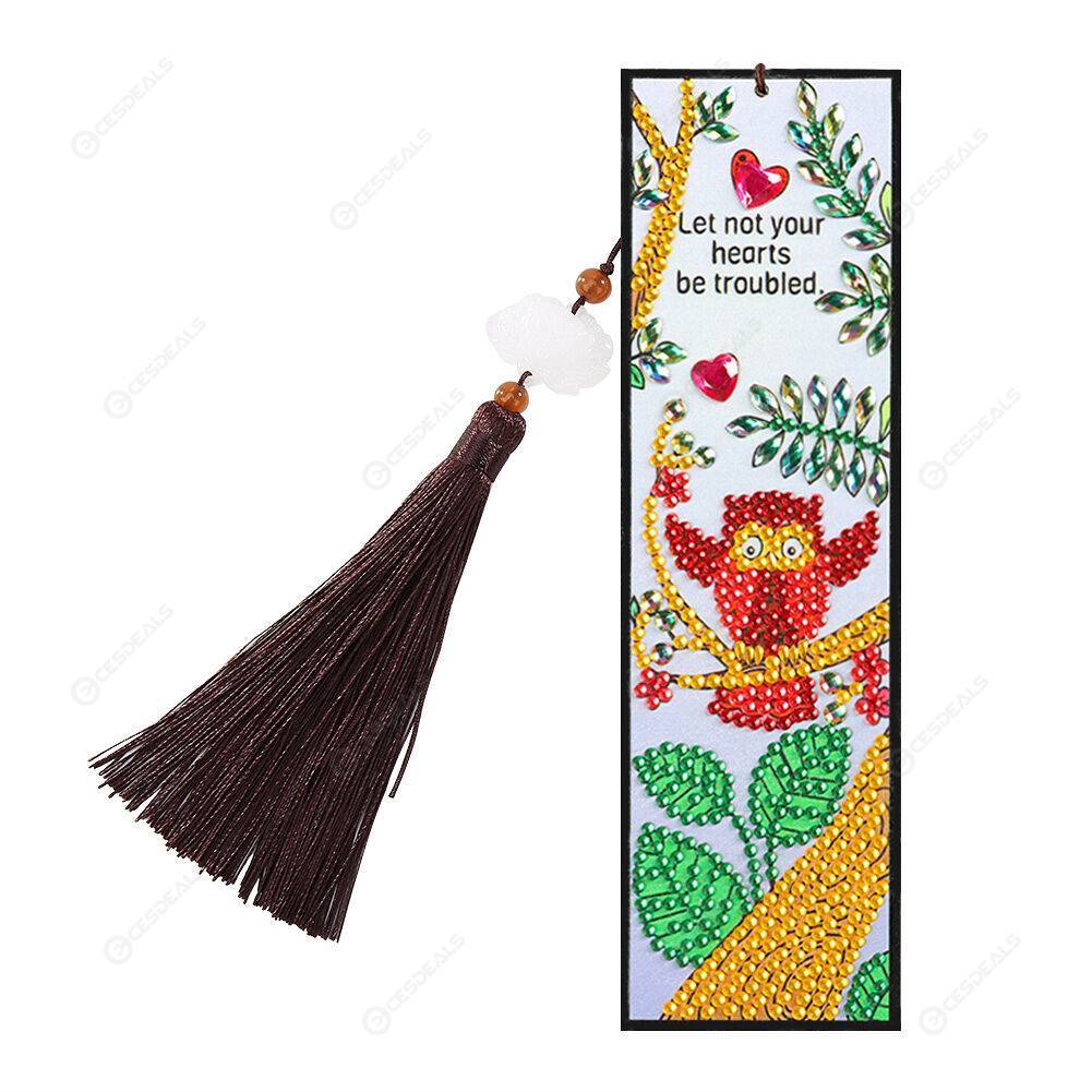 

Heart Bird DIY Crative Diamond Tassel Bookmark, 501 Original