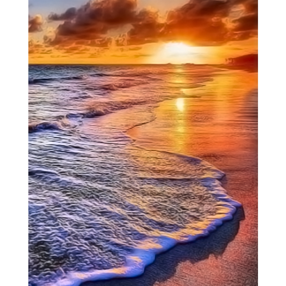 

Evening Beach - Round Drill Diamond Painting - 30*40CM, 501 Original