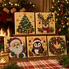 (20x20cm)Christmas Tree Pearl Painting Art Kits With Inner Frame Pearl Gem Paintings Picture Arts Craft for Adults Beginners Home Wall Decor