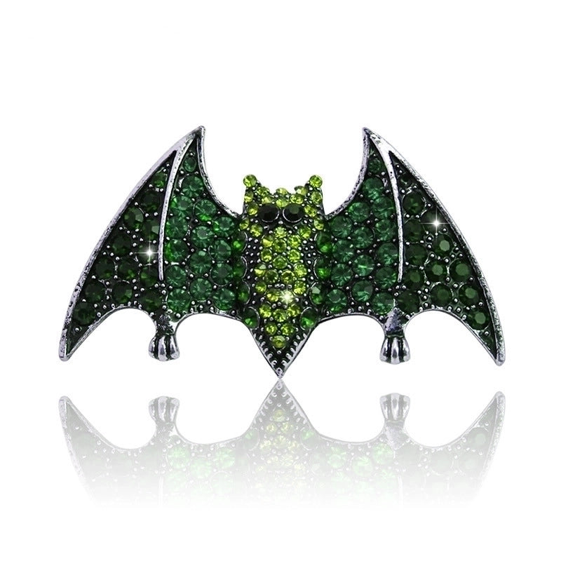 Retro Pin Bat Alloy Plating Inlay Rhinestones Unisex Brooches