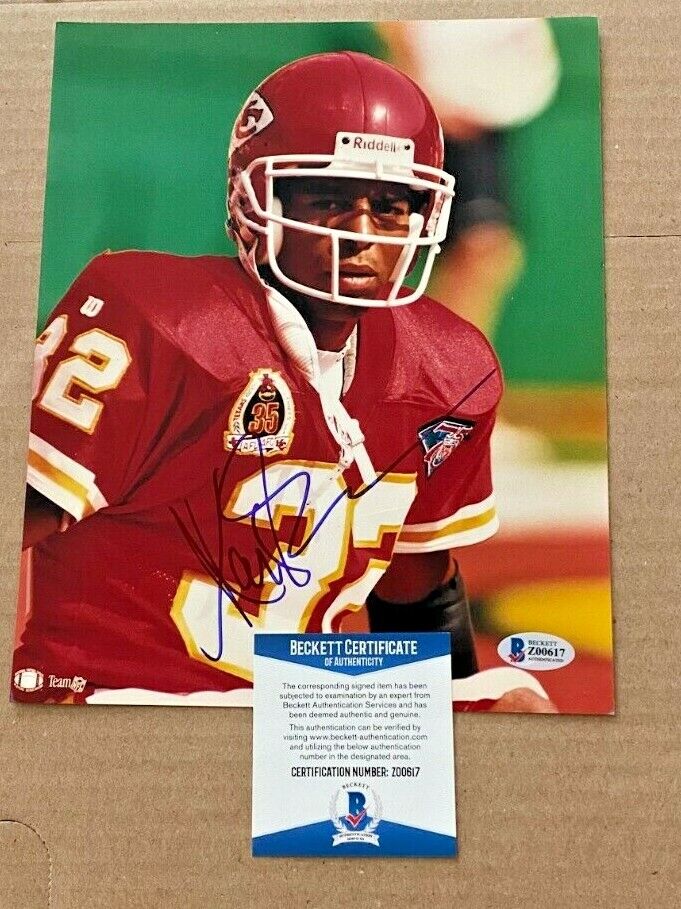 MARCUS ALLEN SIGNED KANSAS CITY CHIEFS 8X10 Photo Poster painting BECKETT CERTIFIED