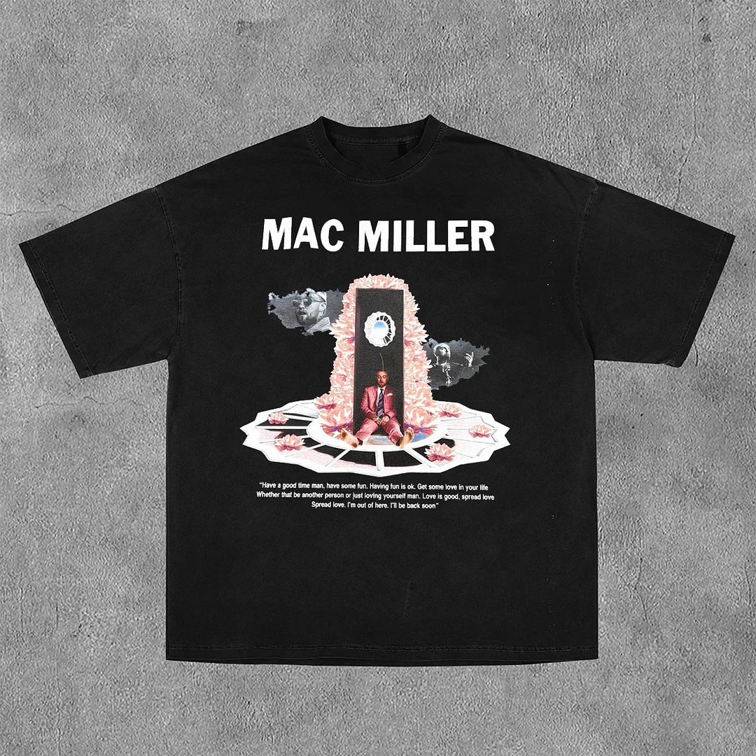 Fashion Mac Miller Print Short Sleeve T-Shirt