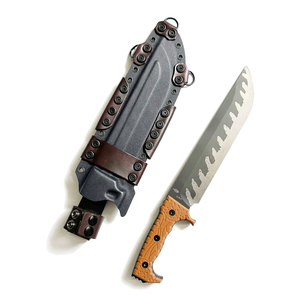 Damascus survival knife outdoor camping knife-K62