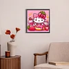 Diamond Painting -5D Round Partial AB Drill Strawberry Kitty(35x35cm)