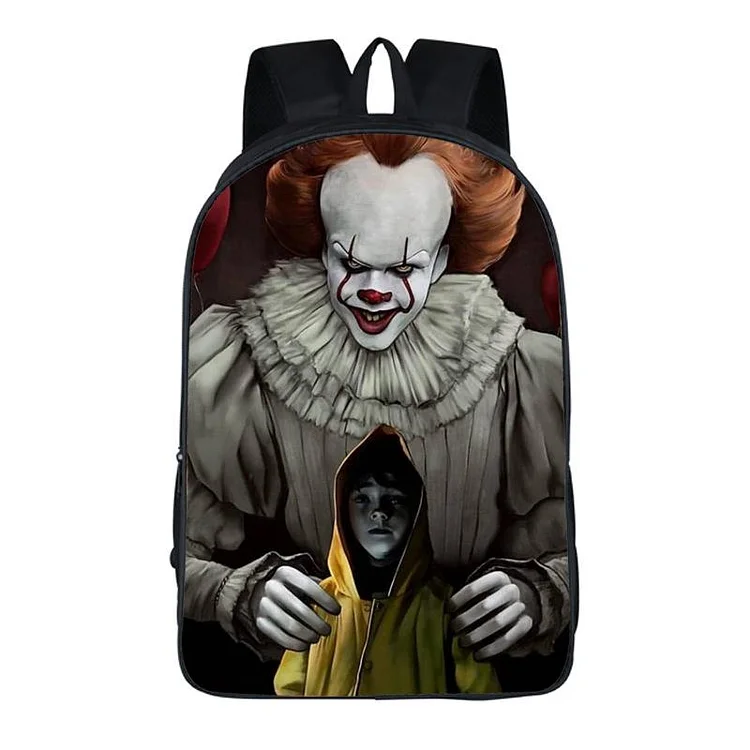 Mayoulove Horror Movie Pennywise IT Stephen King Clown Backpack School Sports Bag-Mayoulove