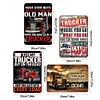 4PCS Truckers - Metal Tin Signs Set(8*12Inch/12*16Inch) - Garage&Transport