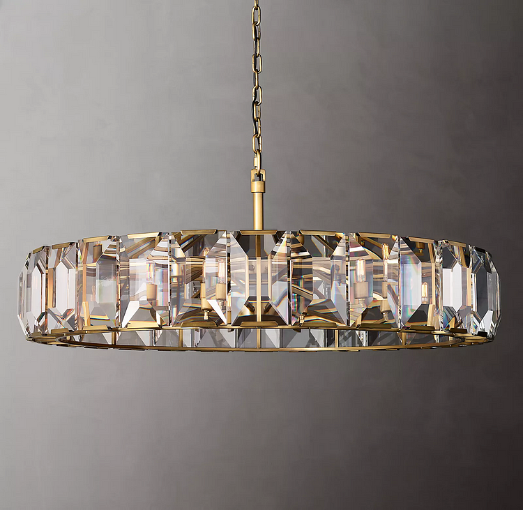Harlown Crystal Round Chandelier 60" Vjlight