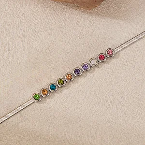 Colorful lucky stone bracelet