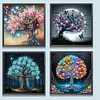 (US Local)4Pack Tree-Crystal Rhinestone Diamond Painting(30x30cm)