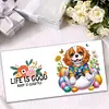 uk.everydayedeals 6Pcs DIY Diamond Painting Greeting Card - Easter Dogs