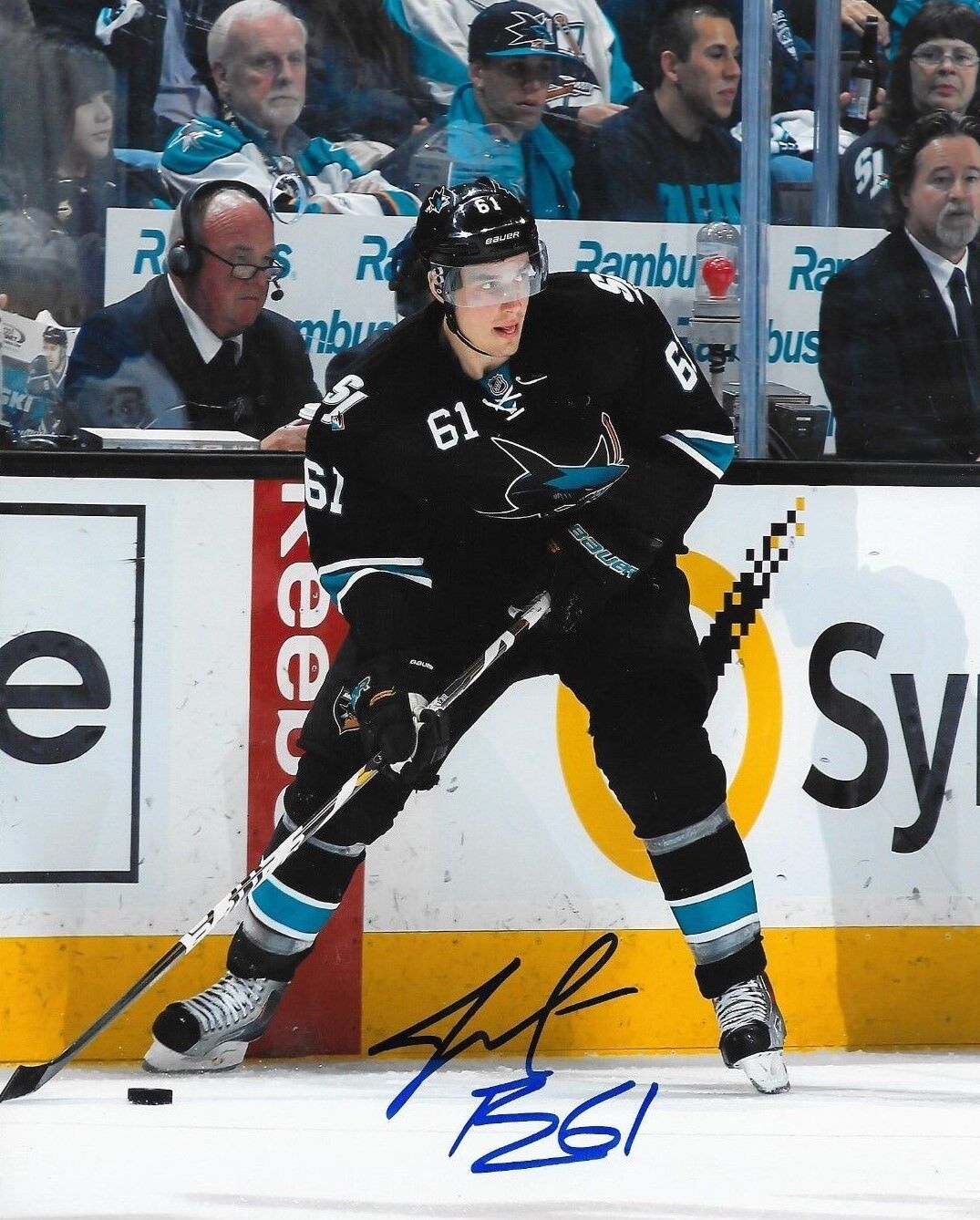 Justin Braun signed San Jose Sharks 8x10 Photo Poster painting autographed