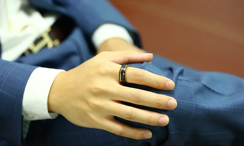 8MM Women's Or Men's Black Tungsten Carbide Wedding Rings Gold Plated Grooved Line Cubic Zircon Inlay