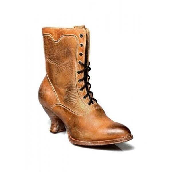 Lace-Up Winter Low Heel Women Boots | EGEMISS