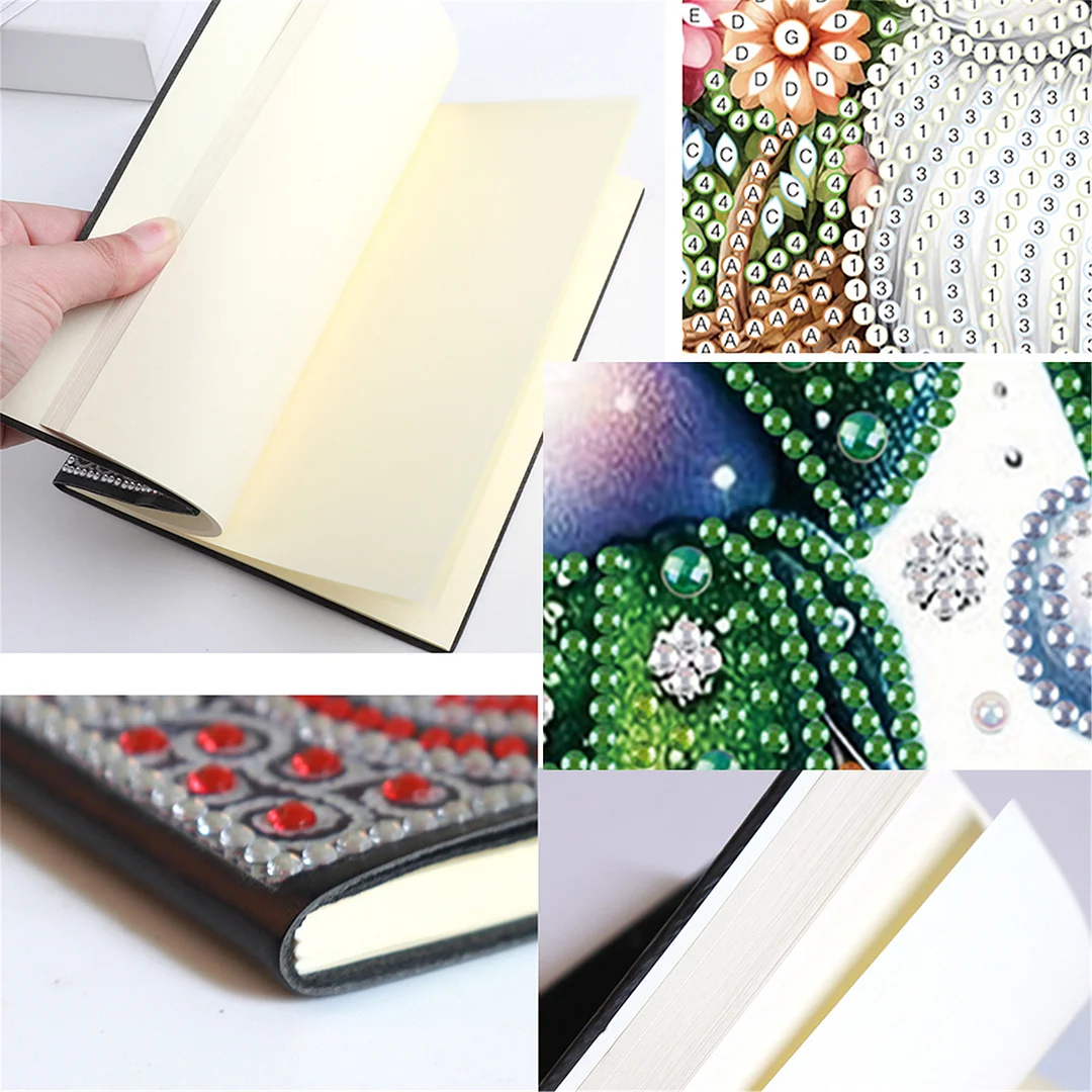 2pcs Snow Season Partial DIY 50 Pages A5 Diamond Painting Notebook for Study
