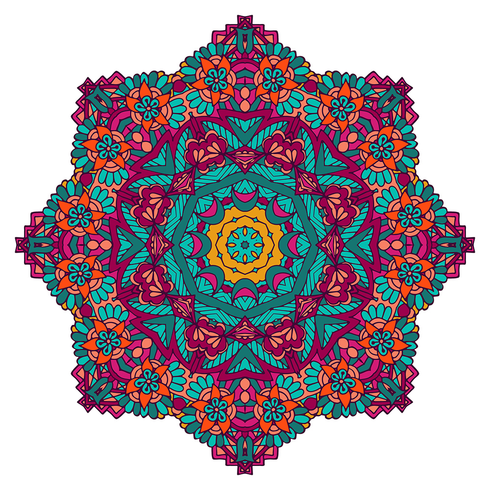 

30*30CM - Mandala Datura Tree - Round Drill Diamond Painting, 501 Original