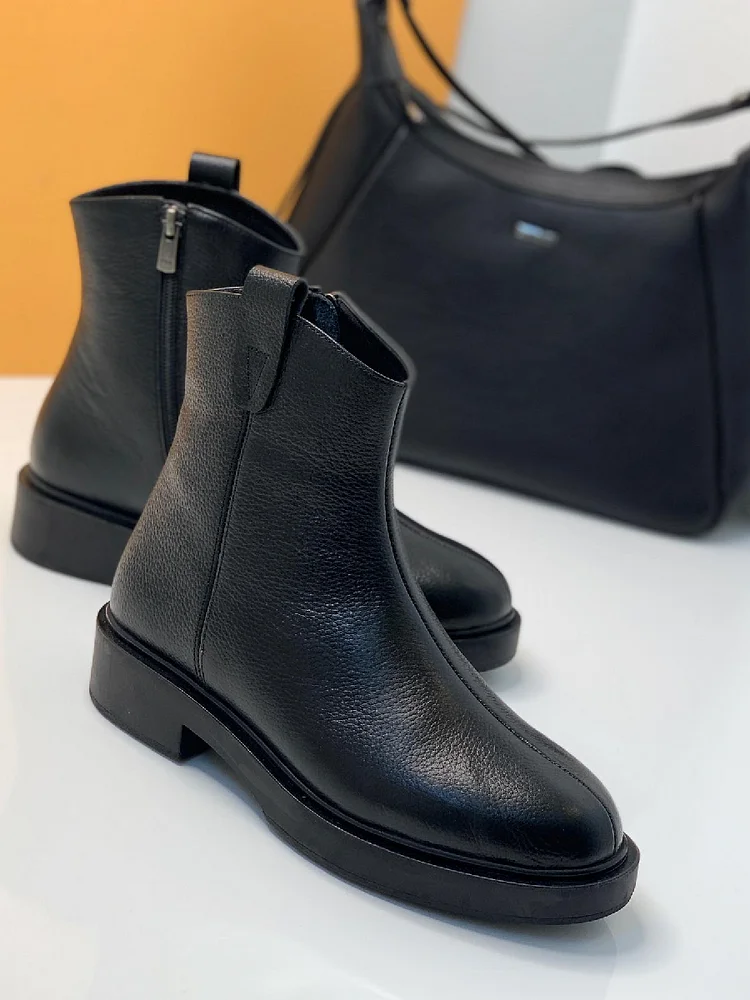 Retro Thick Heel Martin Boots