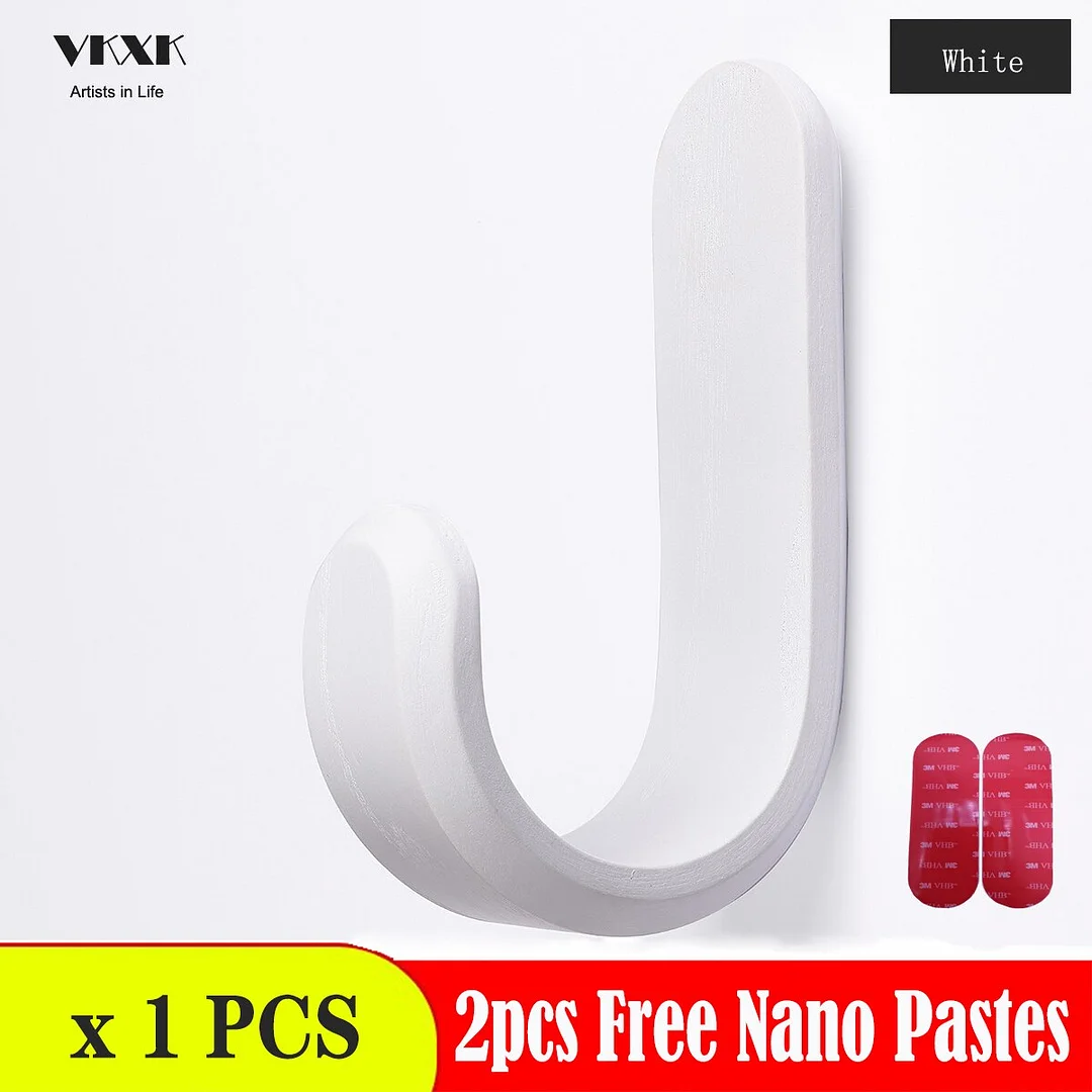 Nail free J-shaped decorative umbrella handle hook children's room clothes hat rack