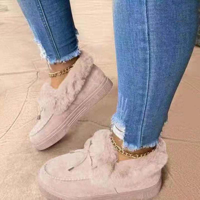 Women Boots 2021 Retro Style Snow Boots For Women Winter Shoes Thick Plush Platform Boots Women'S Flat Shoes Casual Botas Mujer