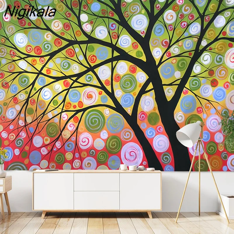Nigikala Tree of Life Wall Hanging Tapestry Boho Art Deco Blanket Curtains Hanging at Home Bedroom Living Room Decor