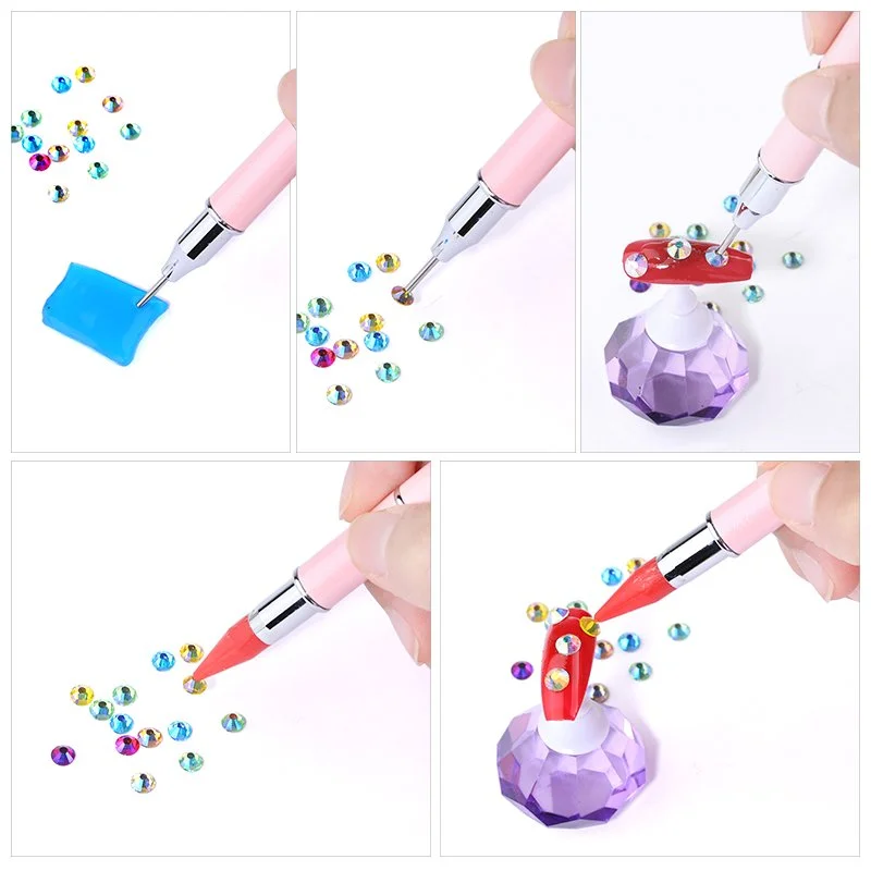 Dual Heads Gem Picking Point Drill Pen Diamond Painting Wax Pen