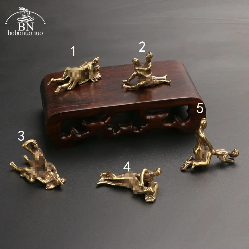 Athvotar Postures Brass Sexy Figurine Status Funny Mini Sex Home Decor