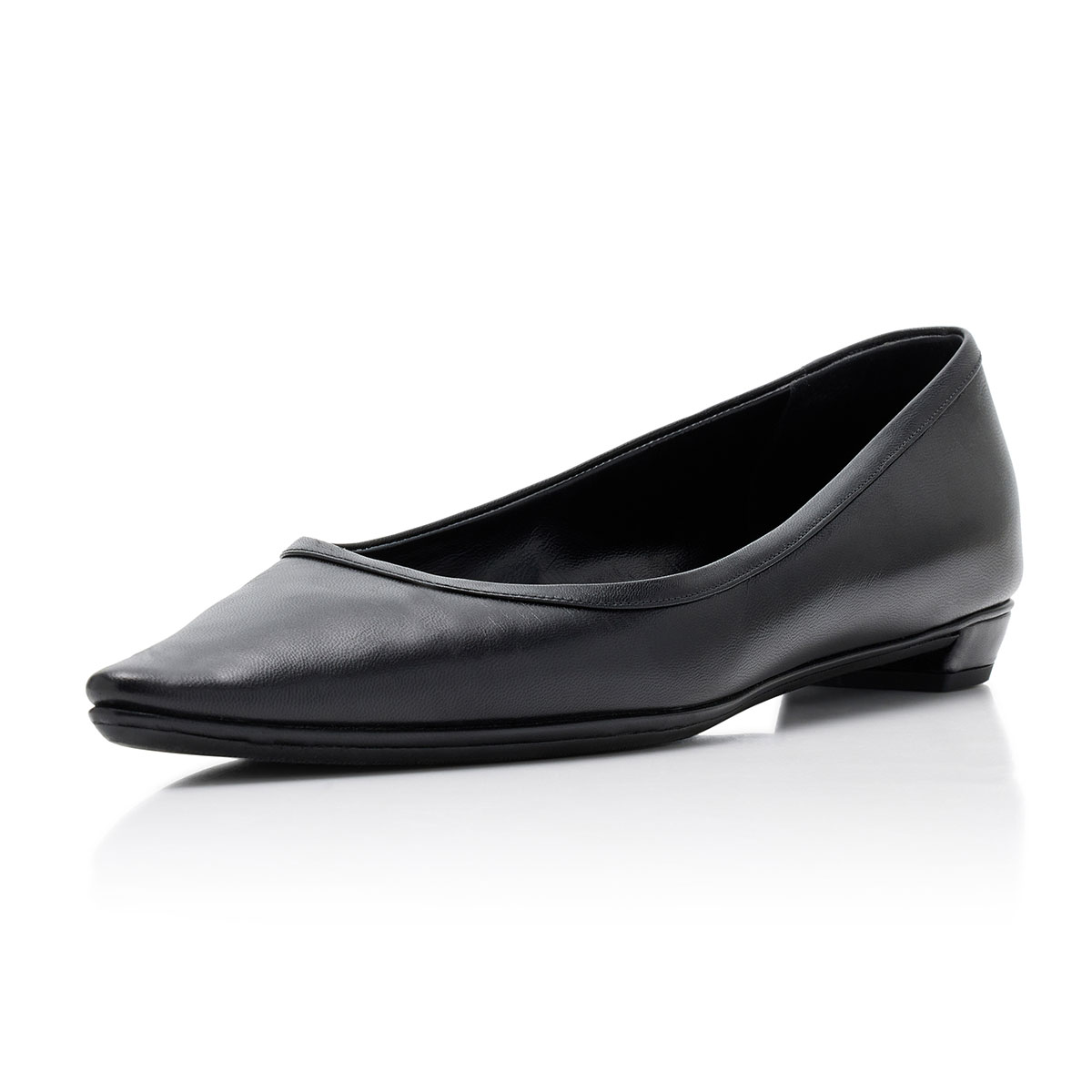 Classy Black Slip-On Pointed Toe Low Heel Pumps for Women Nicepairs