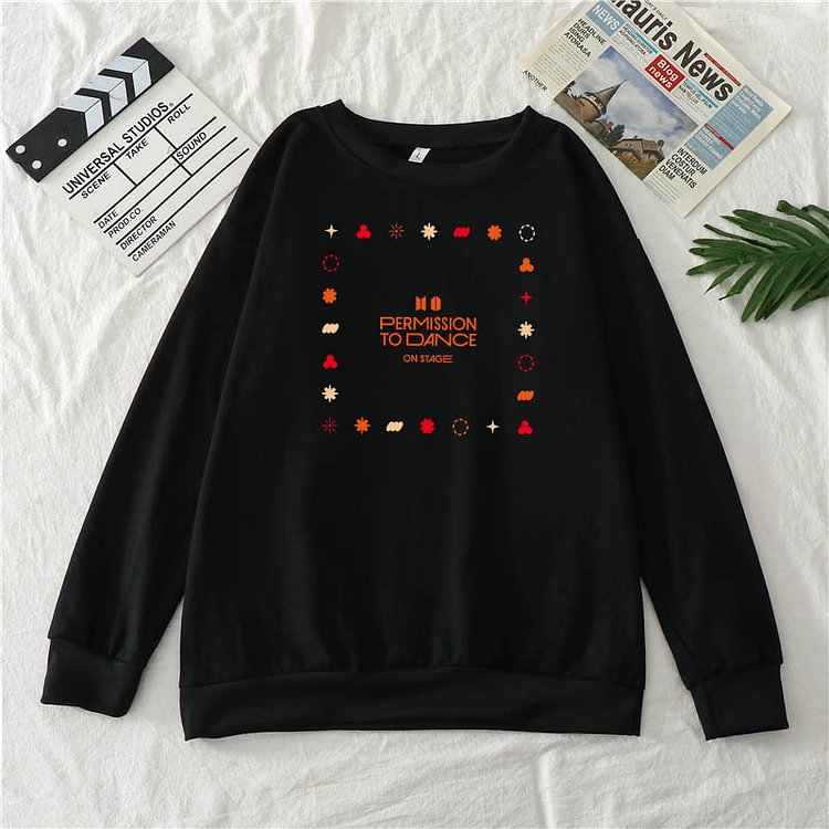 Permission To Dance Print Loose Sweater