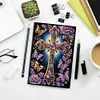5D Diamond Painting Notebook 50 Pages A5 Diamond Art Diary Book (Purple Cross)
