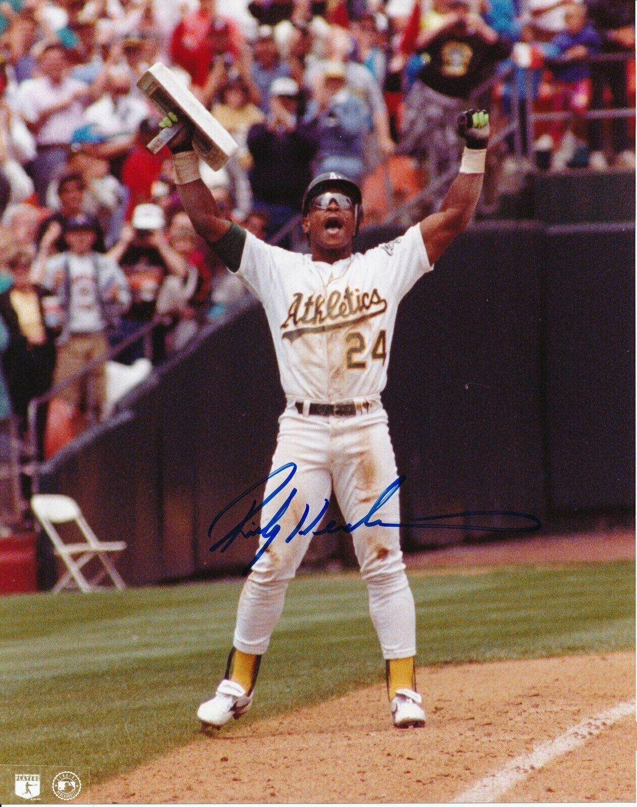 Rickey Henderson Autographed Signed 8x10 Photo Poster painting ( HOF Athletics ) REPRINT