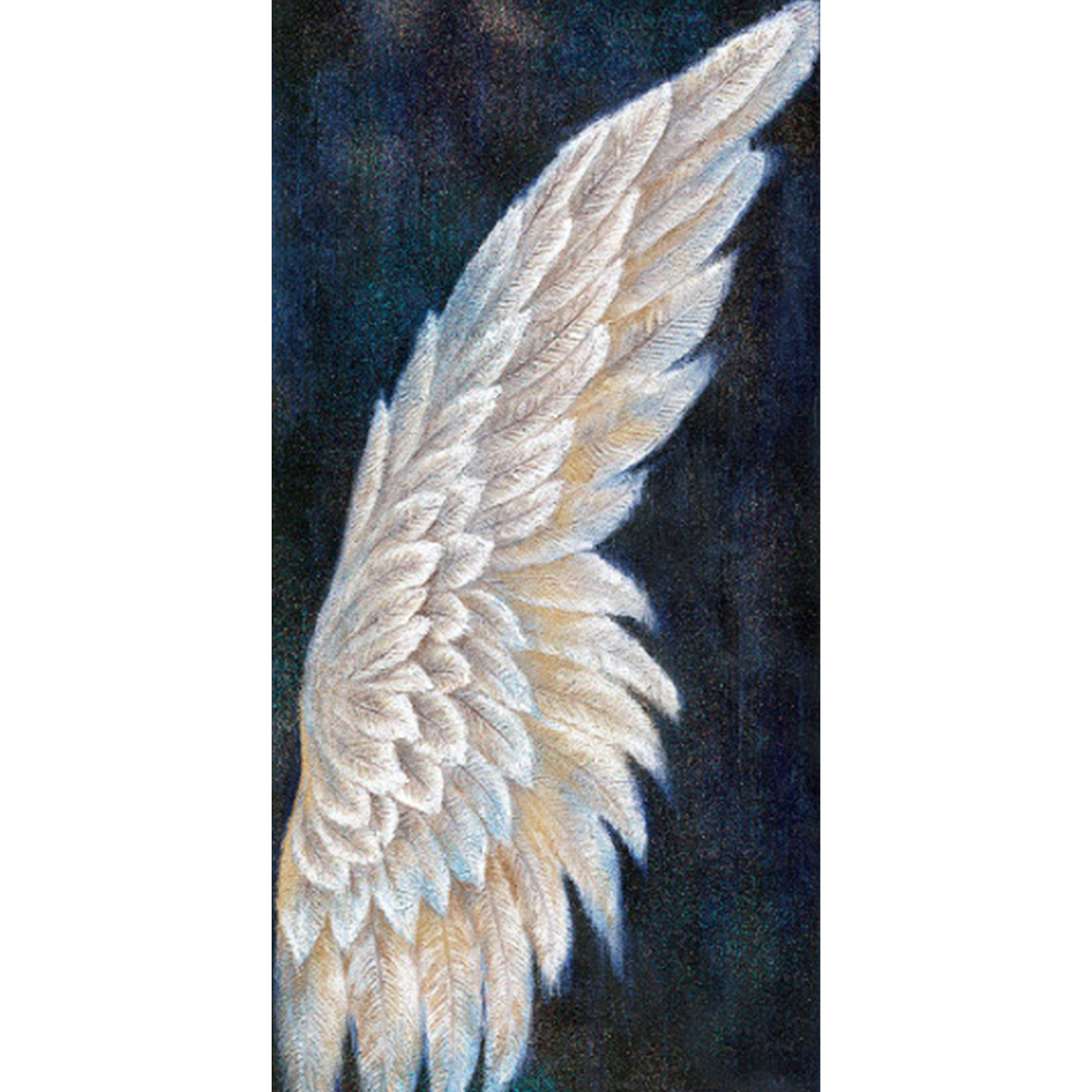

White Angel Wings - Square Drill Diamond Painting - 40*80CM (Big Size), 501 Original