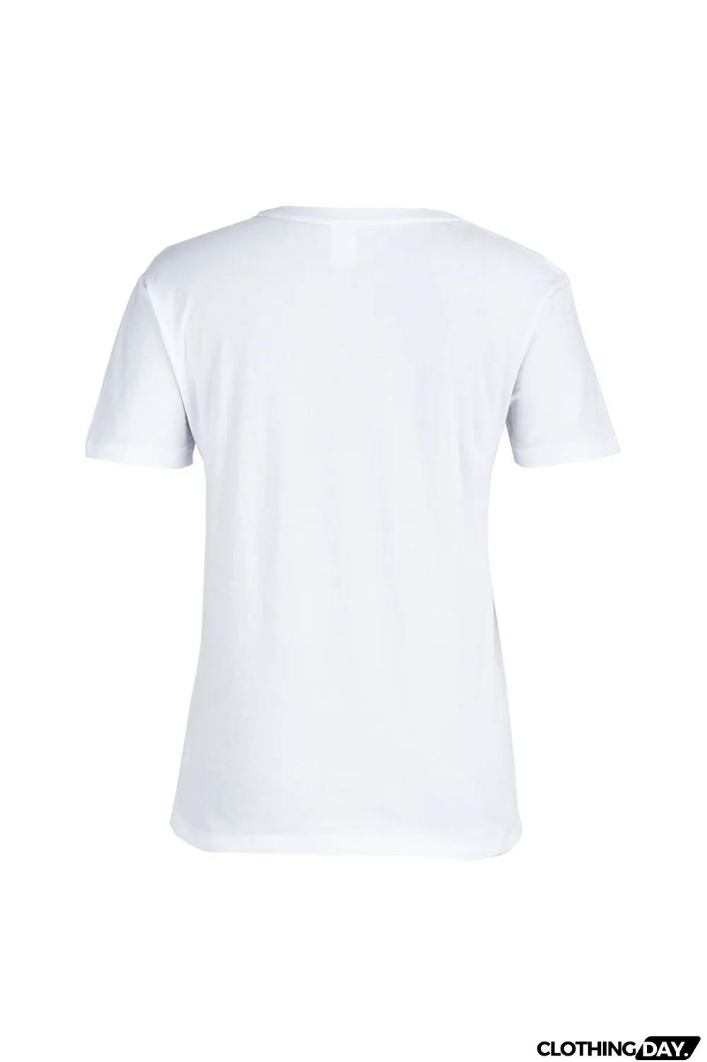 White Fashion Cute Print Patchwork Letter O Neck T-Shirts