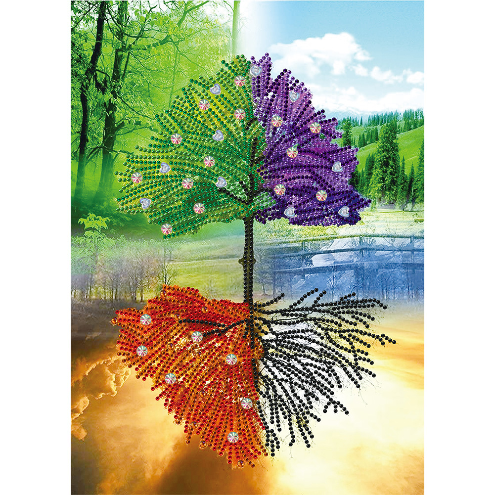 

30*40CM - Special Shaped Diamond Painting - Tree, 501 Original