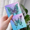 6pcs/set DIY Butterfly Special Shape Diamond Painting Greeting Card Kit(Blue)