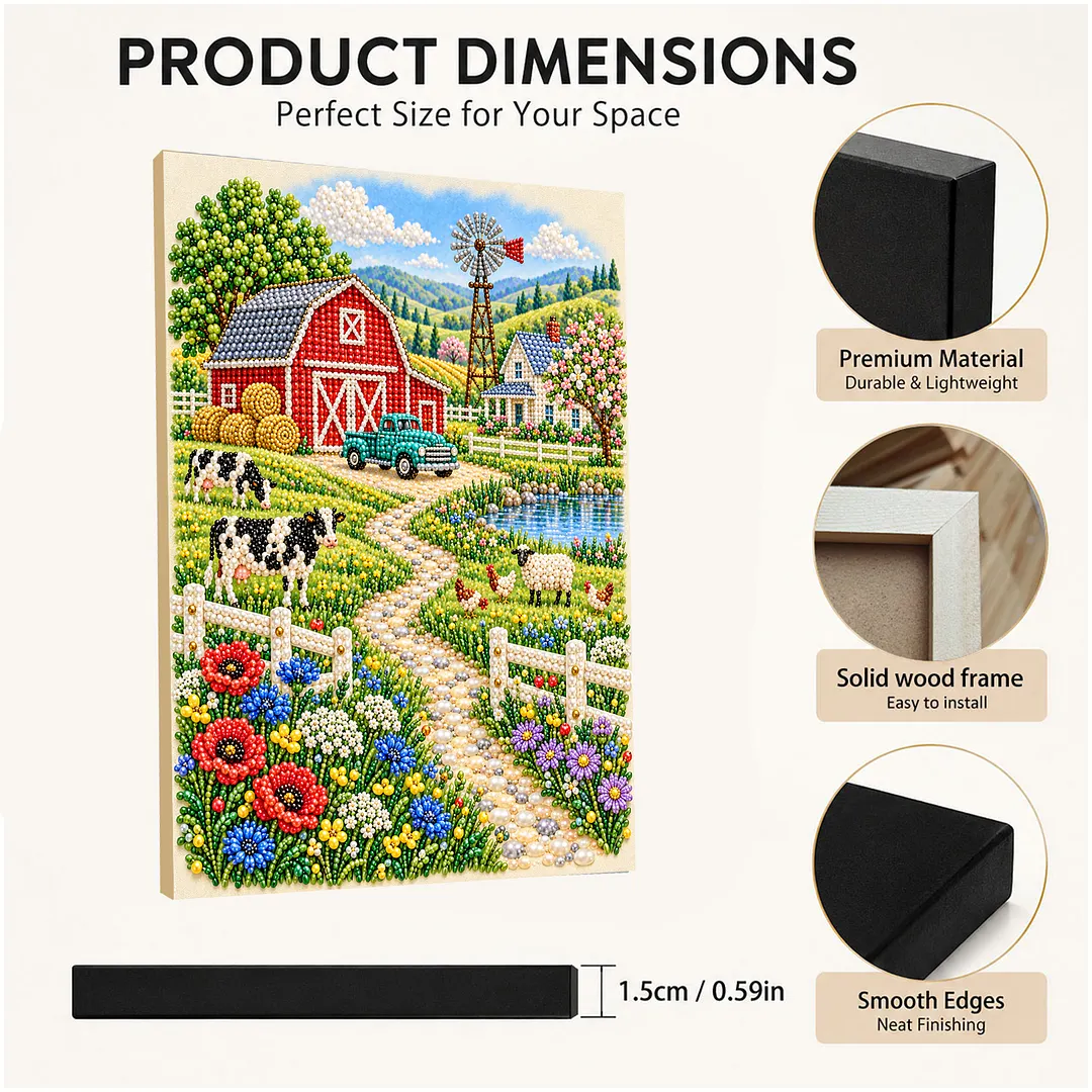 Pearl Painting Kit for Adults Farmhouse Decor 11.81x15.75in