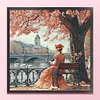 Victorian Girl-14CT Stamped Cross Stitch 50*50cm/19.69*19.69in