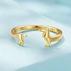 Dachshund Dog Cuff Ring 925 Sterling Silver