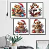 12pcs Christmas Yak-11CT Stamped Cross Stitch Set 12.5*12.5cm/4.92*4.92in tapestrymarket